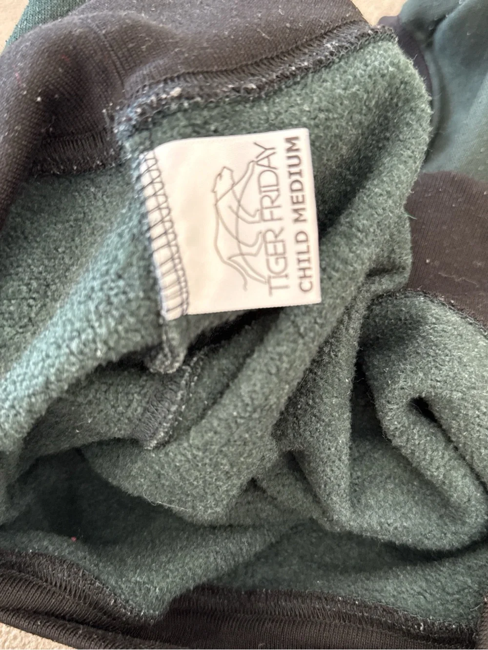 Kids Green & Black Crewneck Sweatshirt Jacket
